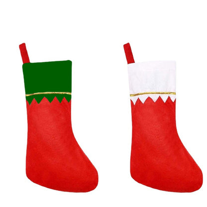 Christmas socks gift bag big red socks white mouth gold rim green mouth gold thread Christmas socks non woven light board socks 2026