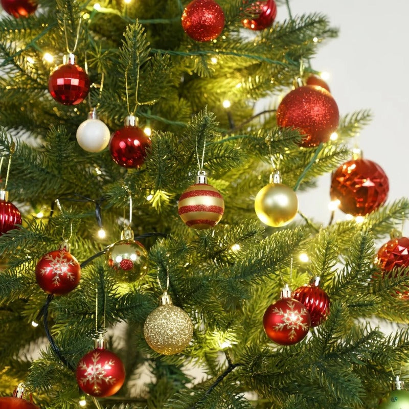 Cross border new Christmas decorations Christmas tree pendant 4cm Christmas ball 70 Christmas decoration plastic ball charm