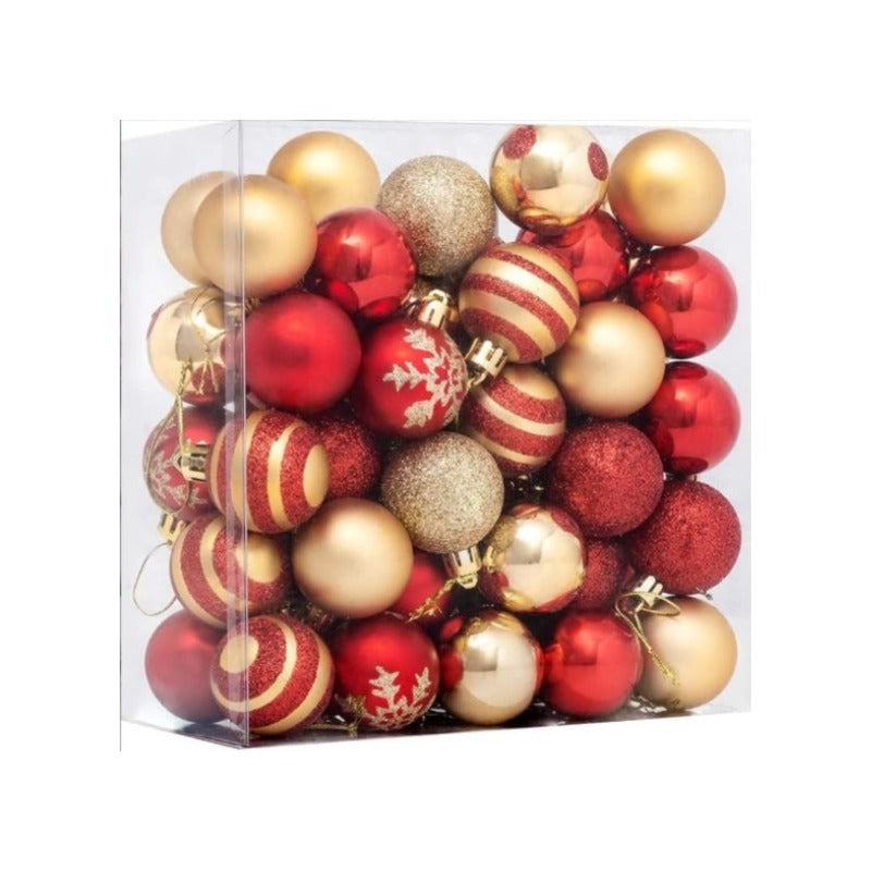 Cross border new Christmas decorations Christmas tree pendant 4cm Christmas ball 70 Christmas decoration plastic ball charm