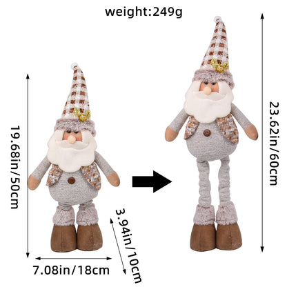 A variety of Christmas standing telescopic dolls Hotel window Christmas snowman elk doll doll decorative ornaments