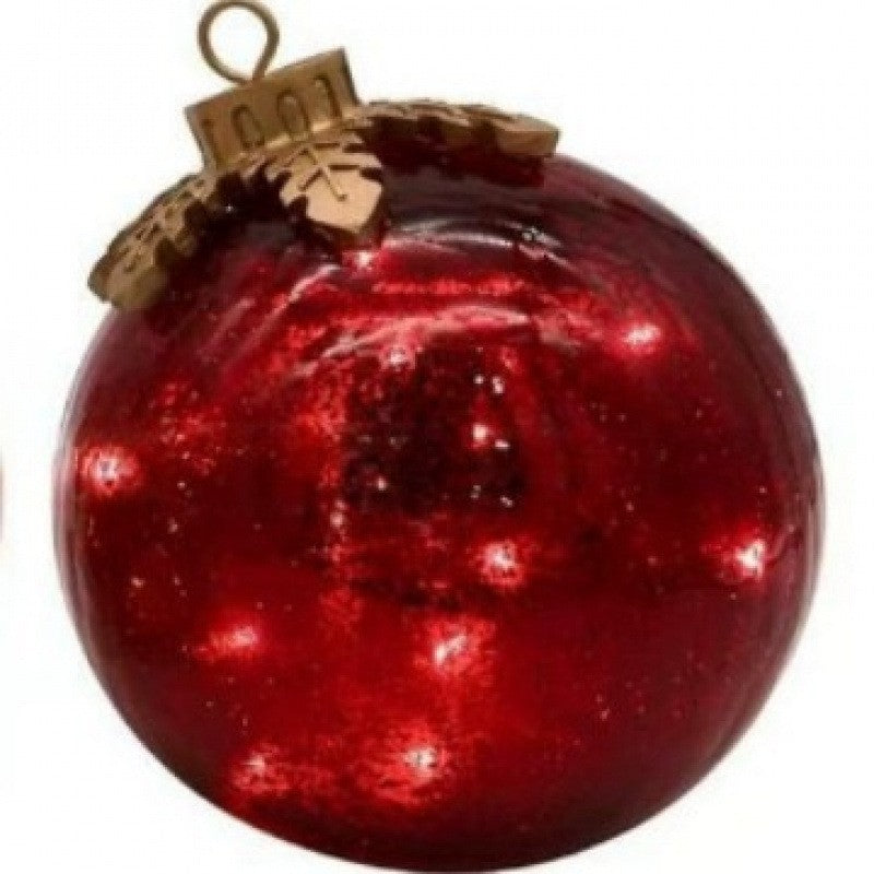 Cross-border New LumaBase Battery Powered Glass Tabletop Christmas Ornaments Set of 3