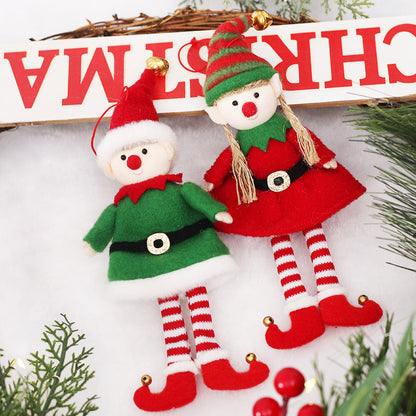 Cross-border spot Christmas decorations ins cute style elf doll doll charm Christmas tree pendant