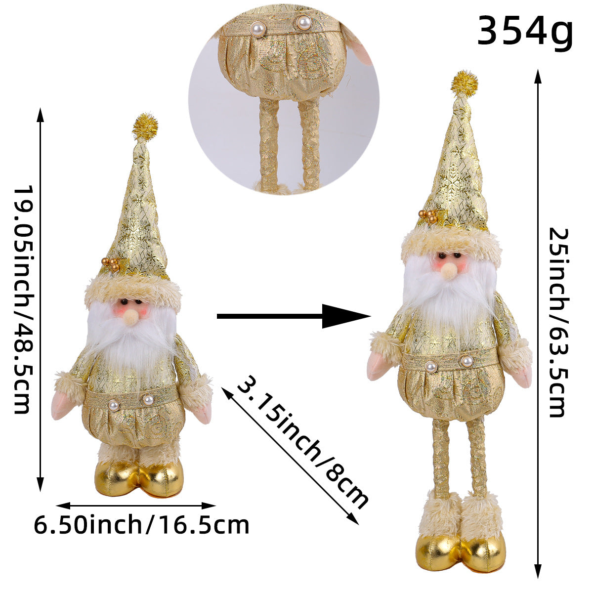 A variety of Christmas standing telescopic dolls Hotel window Christmas snowman elk doll doll decorative ornaments