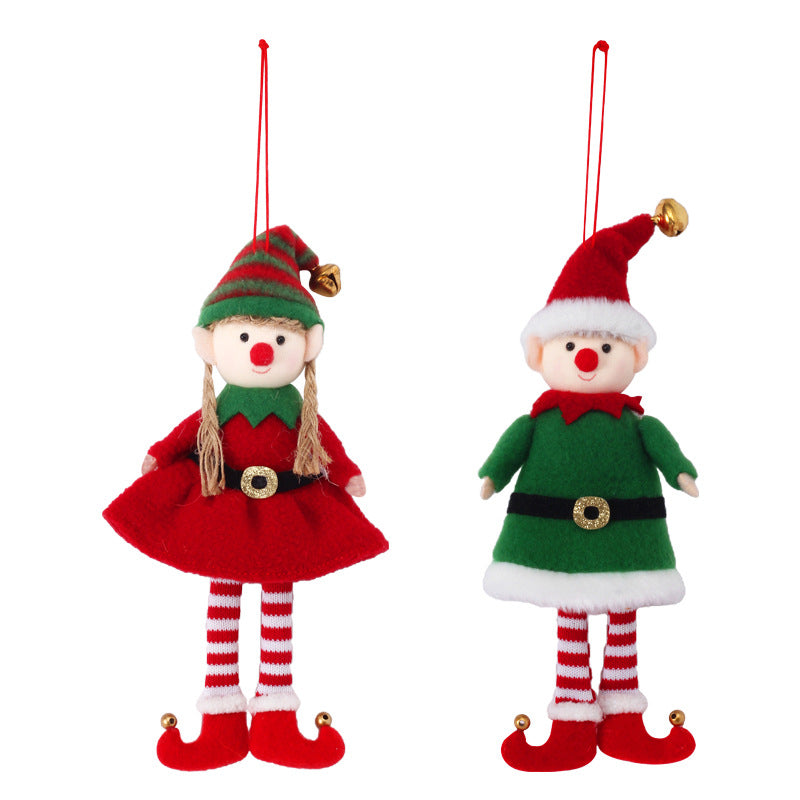 Cross-border spot Christmas decorations ins cute style elf doll doll charm Christmas tree pendant