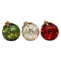 Cross-border New LumaBase Battery Powered Glass Tabletop Christmas Ornaments Set of 3