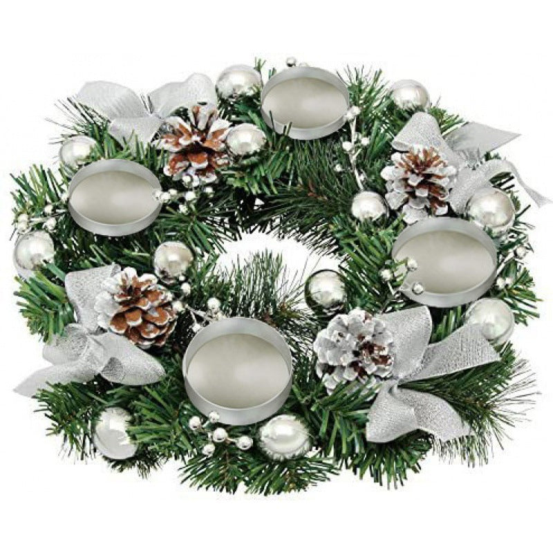 christmas candle holder simulation holly fruit red fruit pine needle 3 hole candle holder candle cup decoration christmas candle holder wholesale