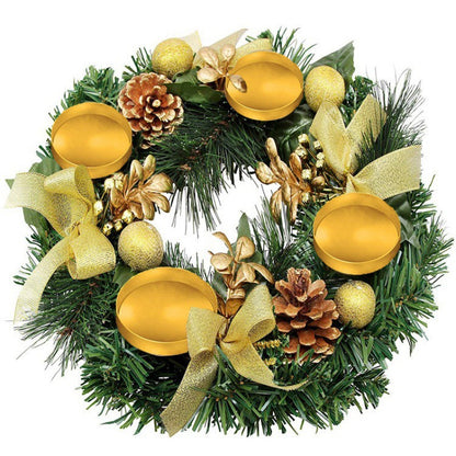 christmas candle holder simulation holly fruit red fruit pine needle 3 hole candle holder candle cup decoration christmas candle holder wholesale