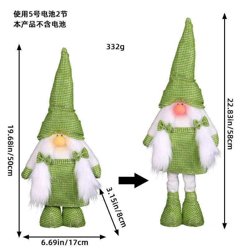 A variety of Christmas standing telescopic dolls Hotel window Christmas snowman elk doll doll decorative ornaments