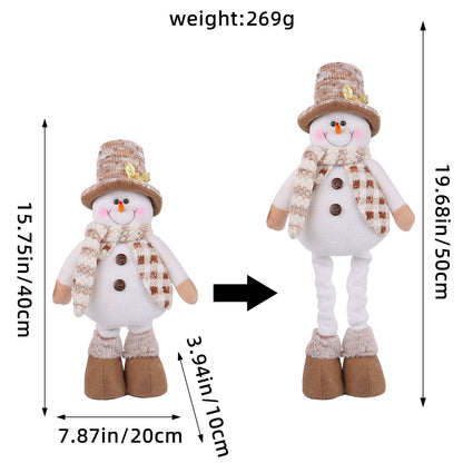 A variety of Christmas standing telescopic dolls Hotel window Christmas snowman elk doll doll decorative ornaments