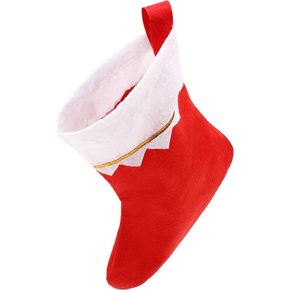 Christmas socks gift bag big red socks white mouth gold rim green mouth gold thread Christmas socks non woven light board socks 2026