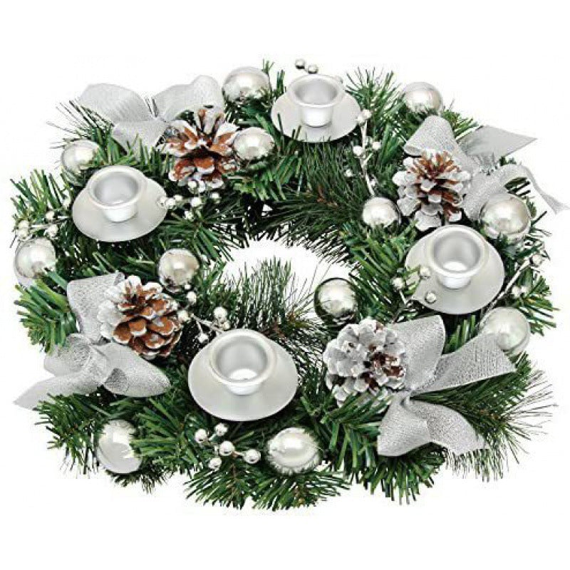 christmas candle holder simulation holly fruit red fruit pine needle 3 hole candle holder candle cup decoration christmas candle holder wholesale